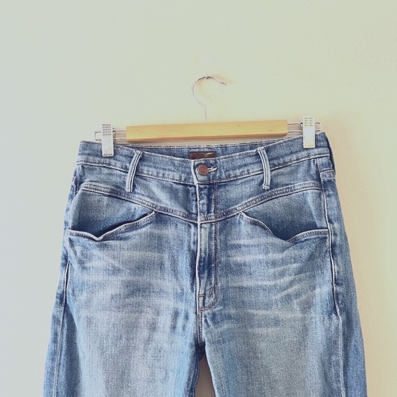 Mother The Dazzler Yoke Front Ankle Wander Dust Blue Denim Jeans, Sz 30, EUC - Picture 3 of 7